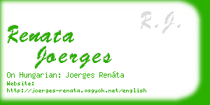renata joerges business card